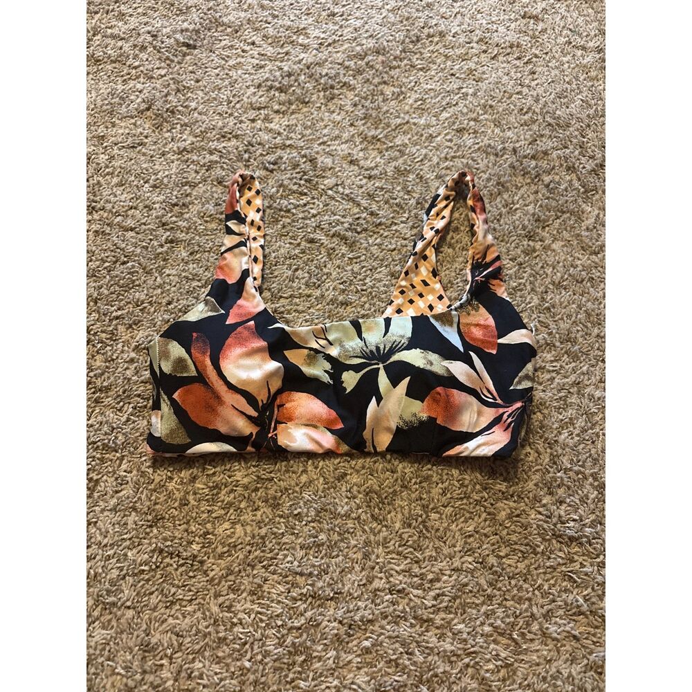 Volcom reversible patterned bikini top